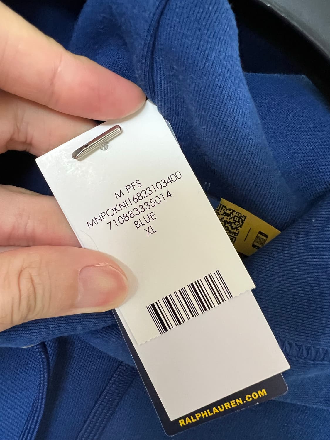 폴로 블루 더블니트 후드티 XL (기모X) 상품이미지5