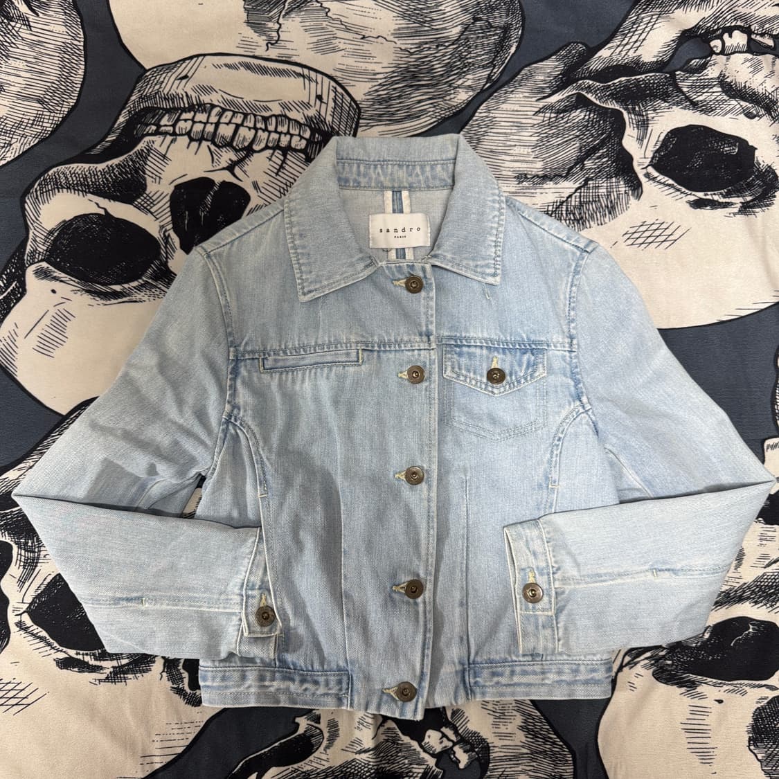 산드로 연청데님자켓 여성 39 (79-86-160)사이즈 상품이미지6