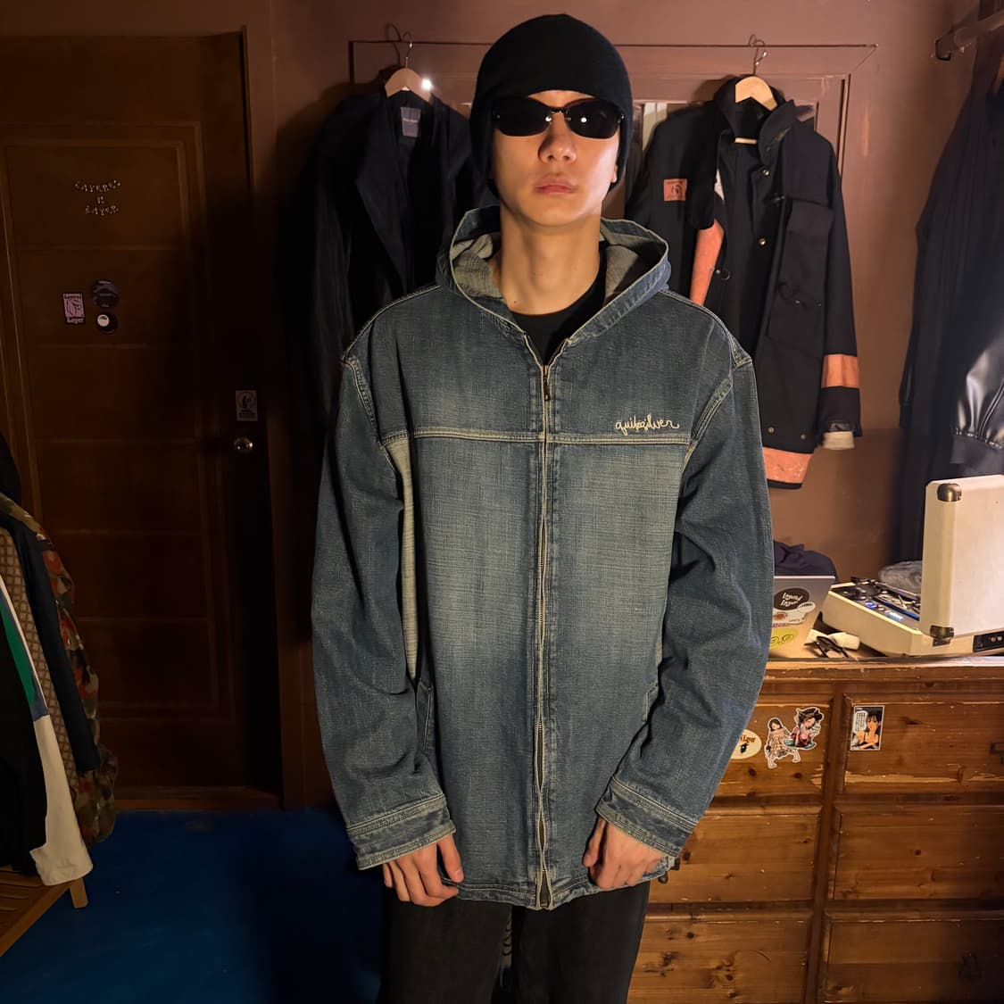 QUIKSILVER TWO TONE DENIM ZIPUP JACKET 상품이미지2