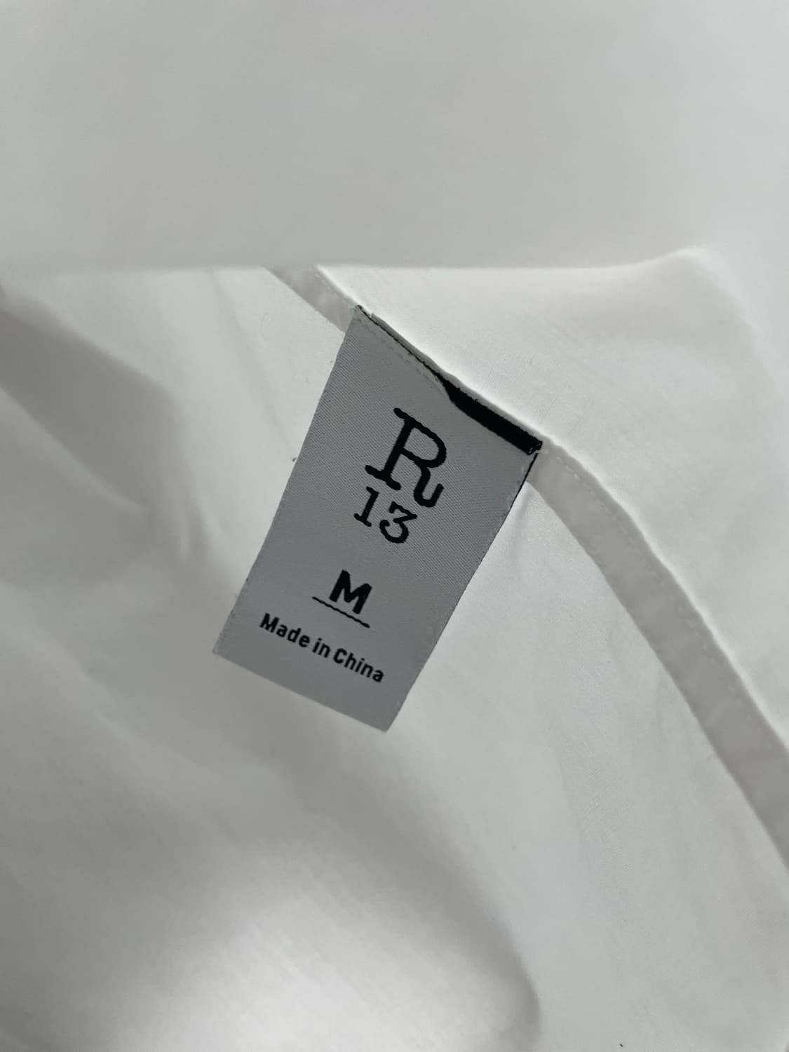 R13 화이트 오버핏 가오리 셔츠 M 상품이미지5