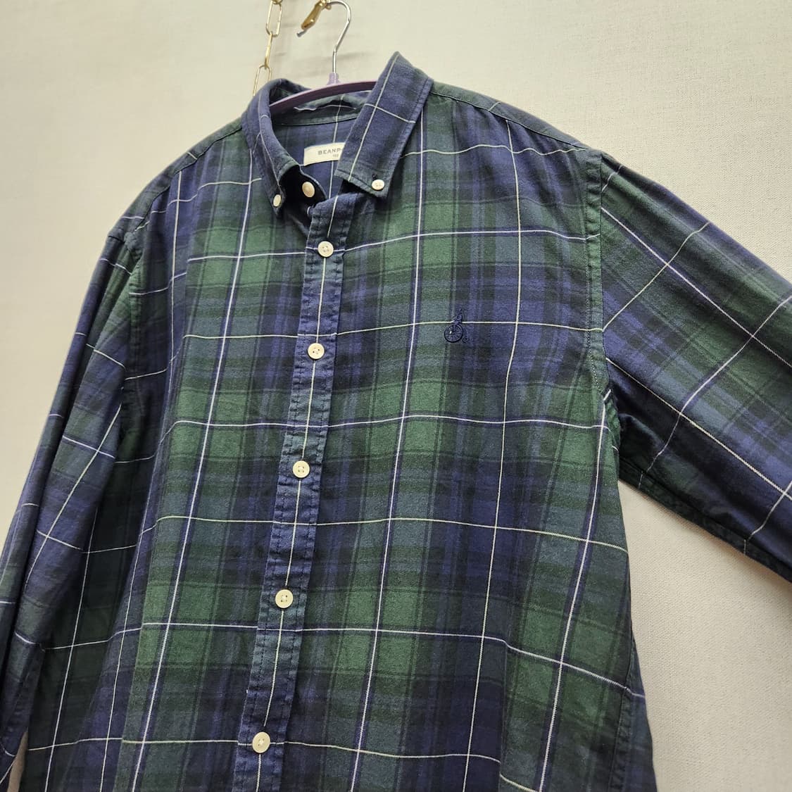 빈폴 로고자수 체크패턴 셔츠 100(L) 상품이미지3