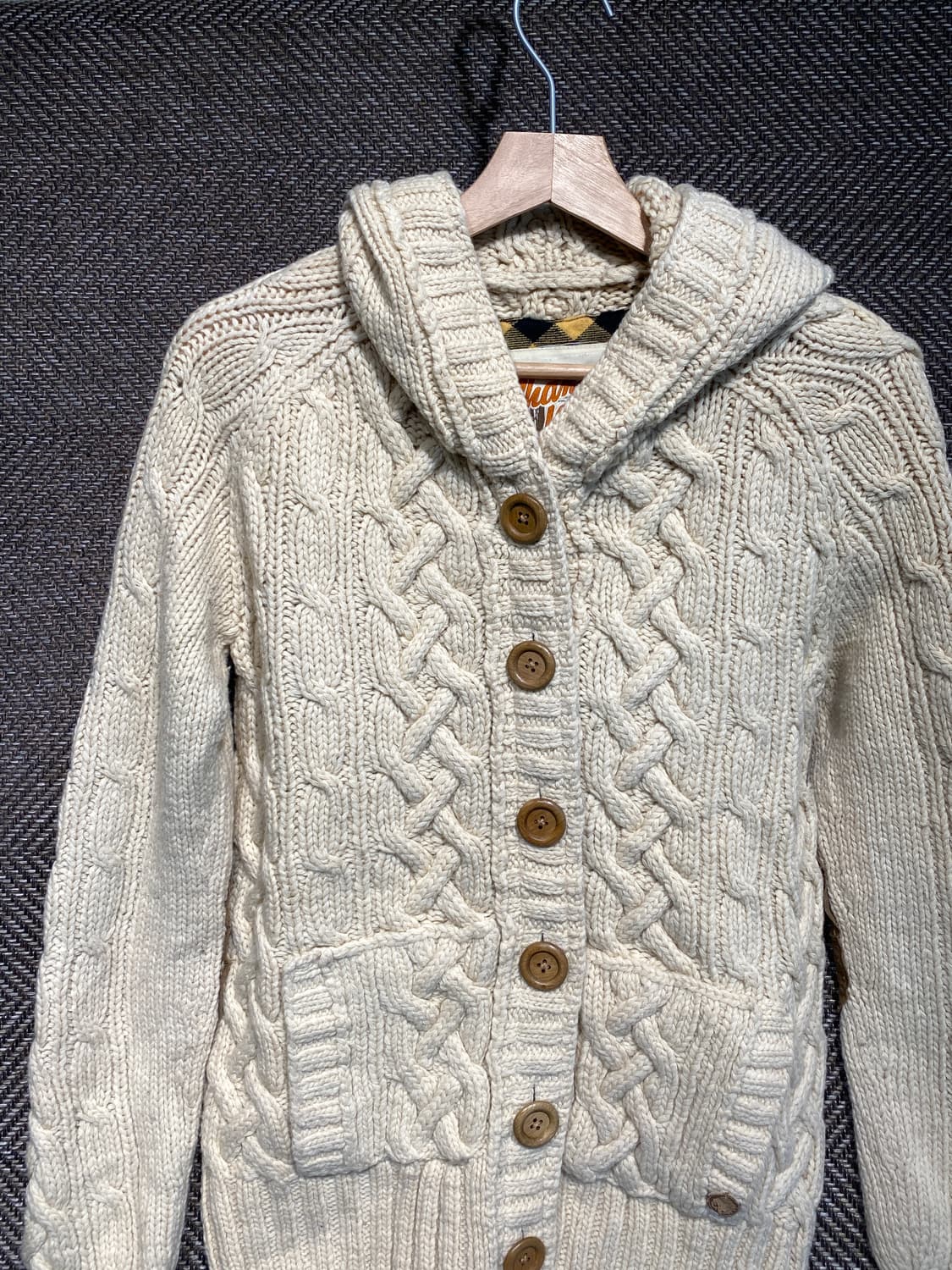 00s셰인진스 케이블 니트집업 상품이미지3