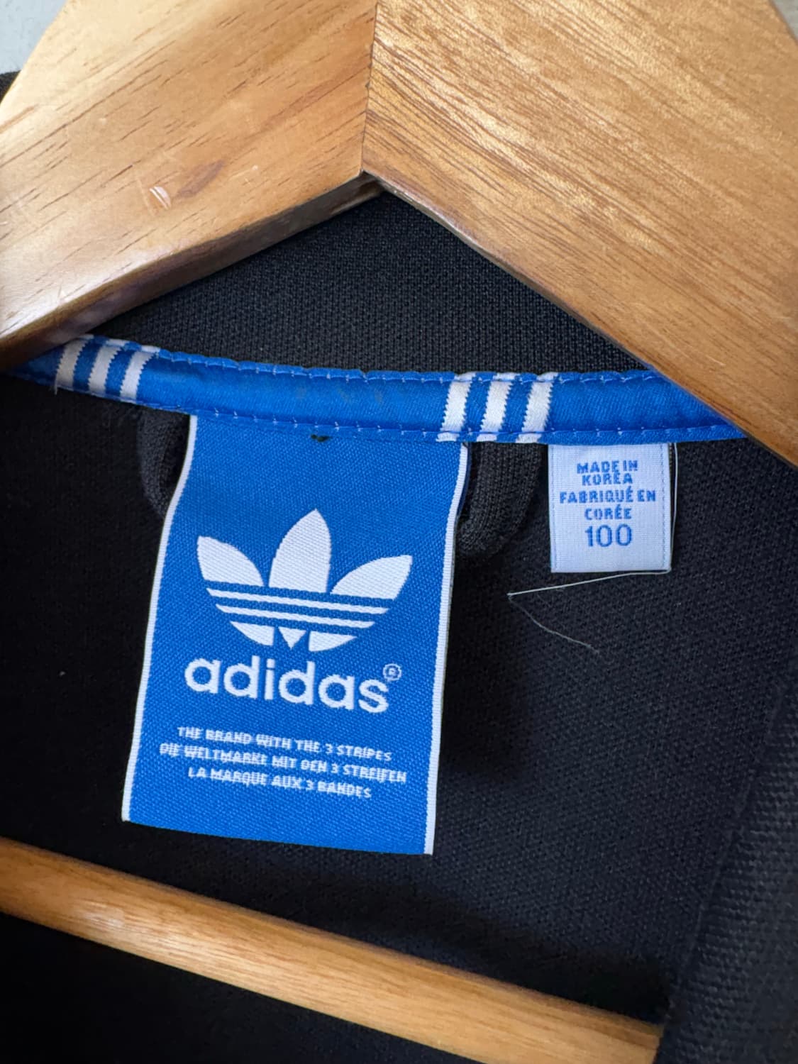 아디다스 구형 유로파 삼선 트랙탑 져지 블랙 상품이미지6