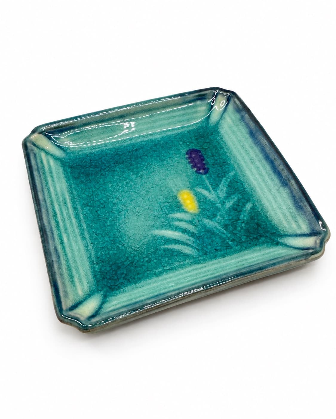 일본빈티지그릇 | Turquoise ceramic mini tray 상품이미지2