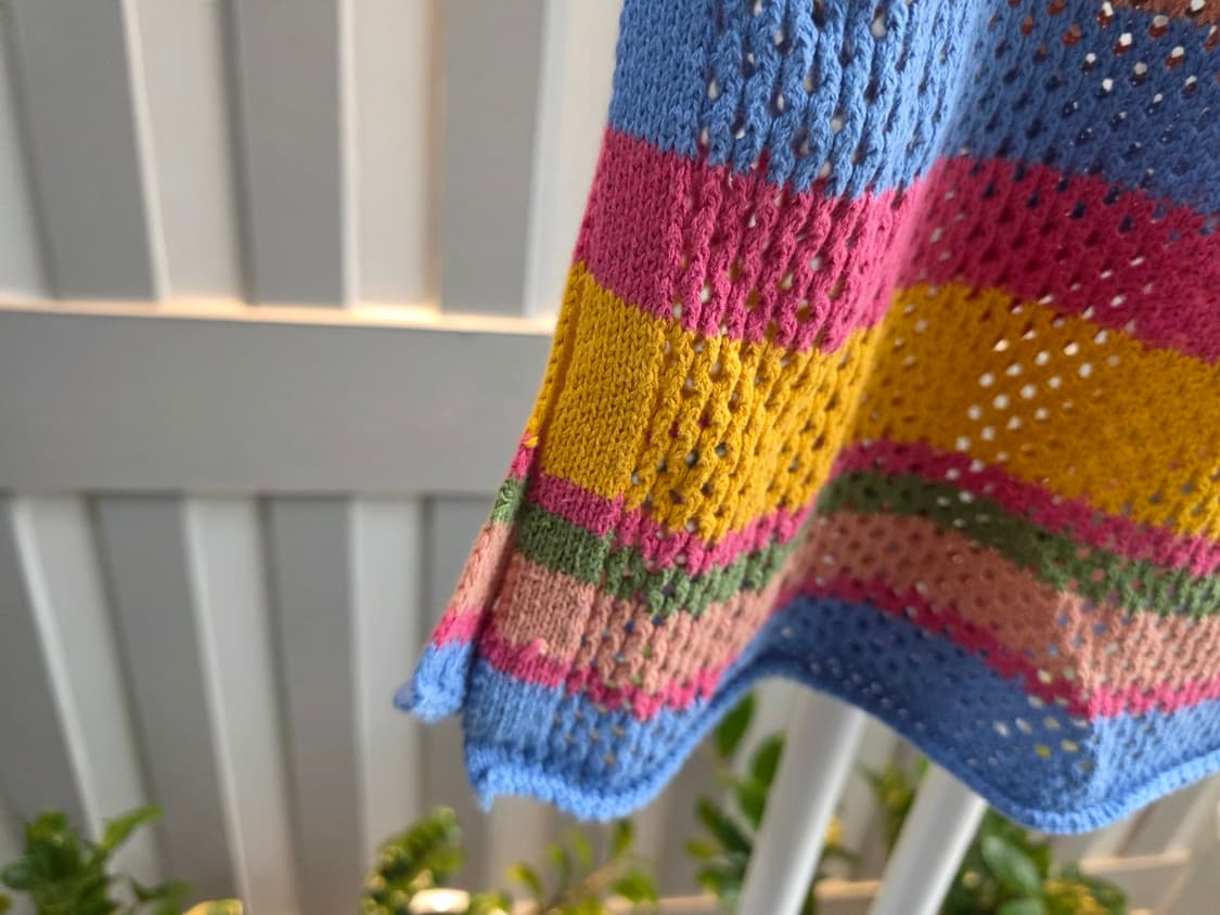 코바늘 뜨게실 니트민소매탑 상품이미지4