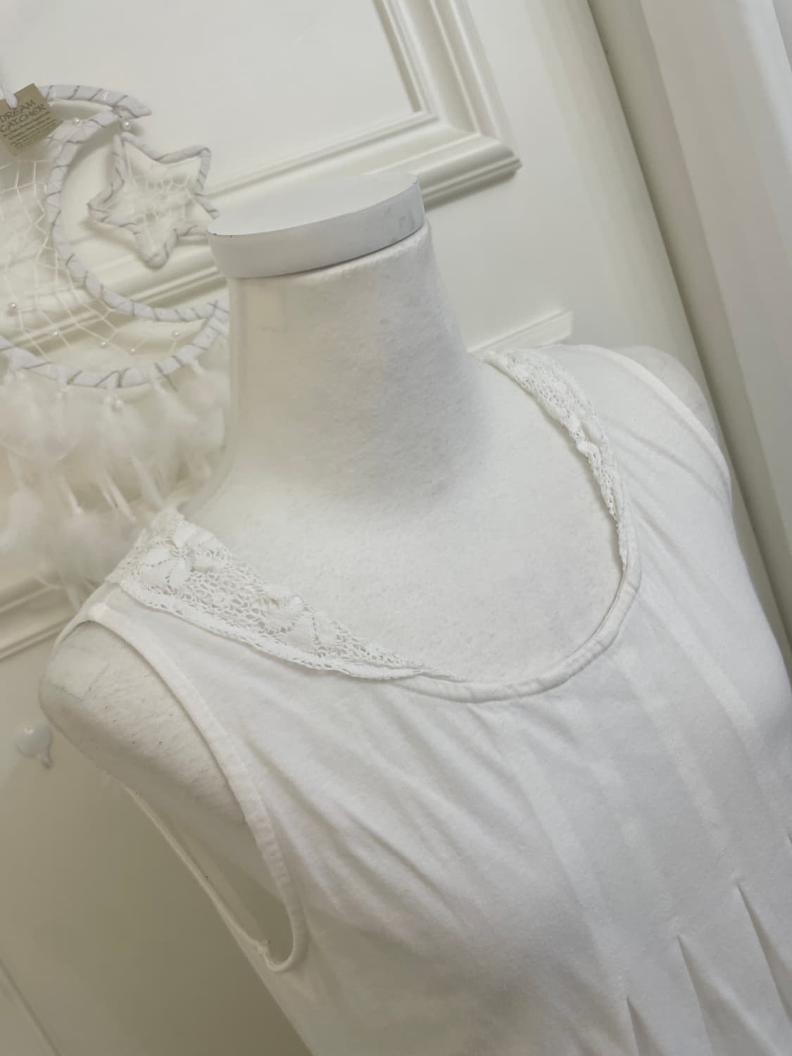 SM2 white lace pleats sleeveless top 상품이미지7