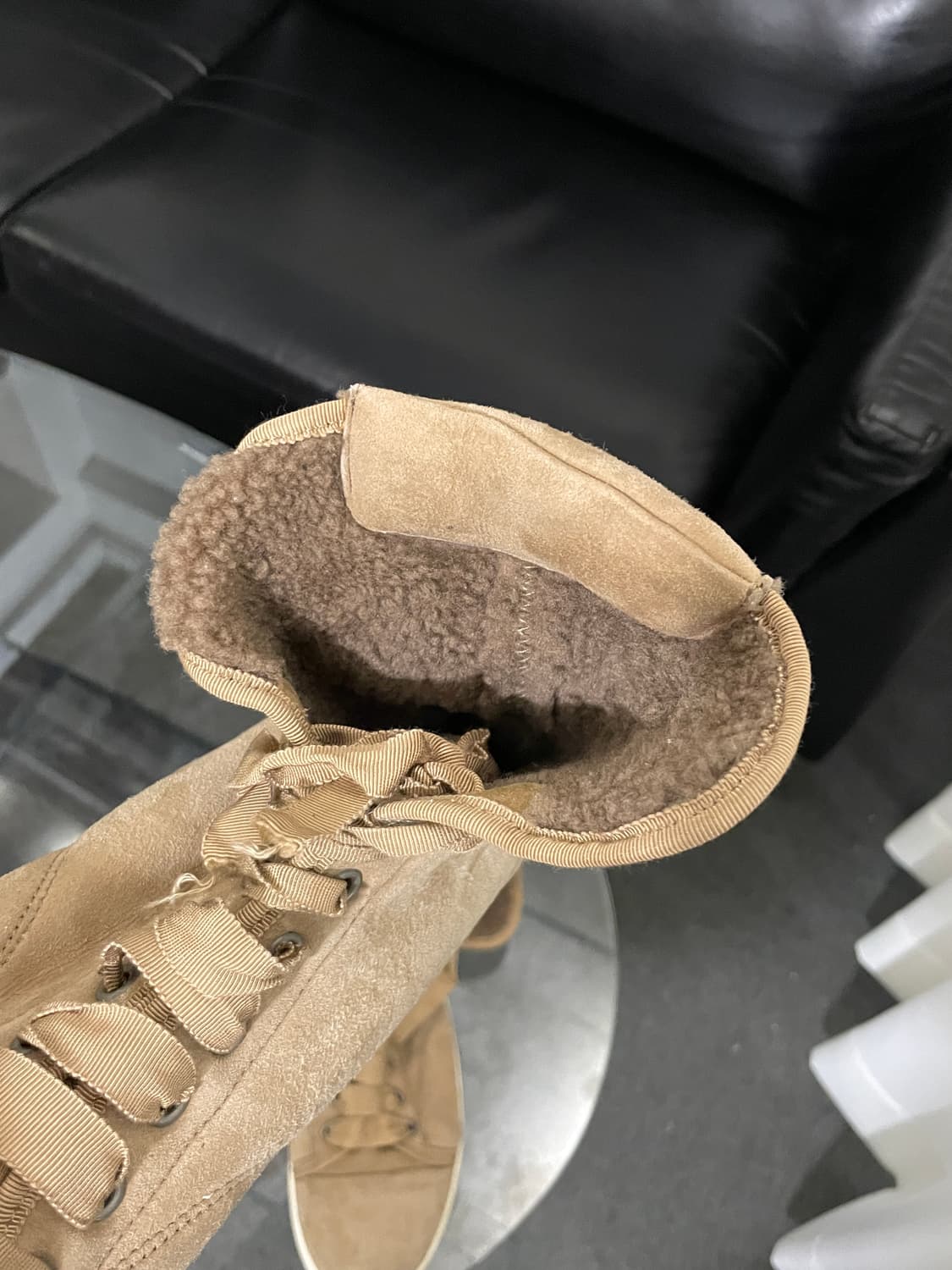 Lanvin suede high top sneakers 상품이미지4