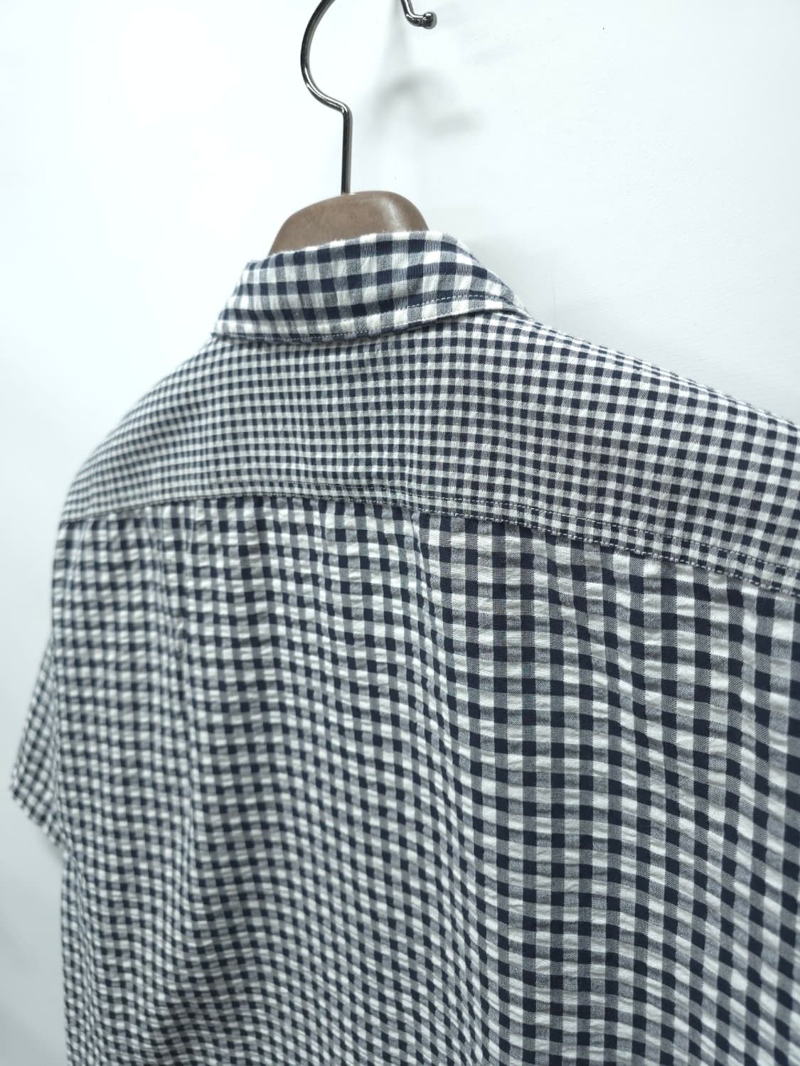 ​유니클로 x JW 앤더슨 시어서커 패치워크 체크 반팔 셔츠 (L) 상품이미지8