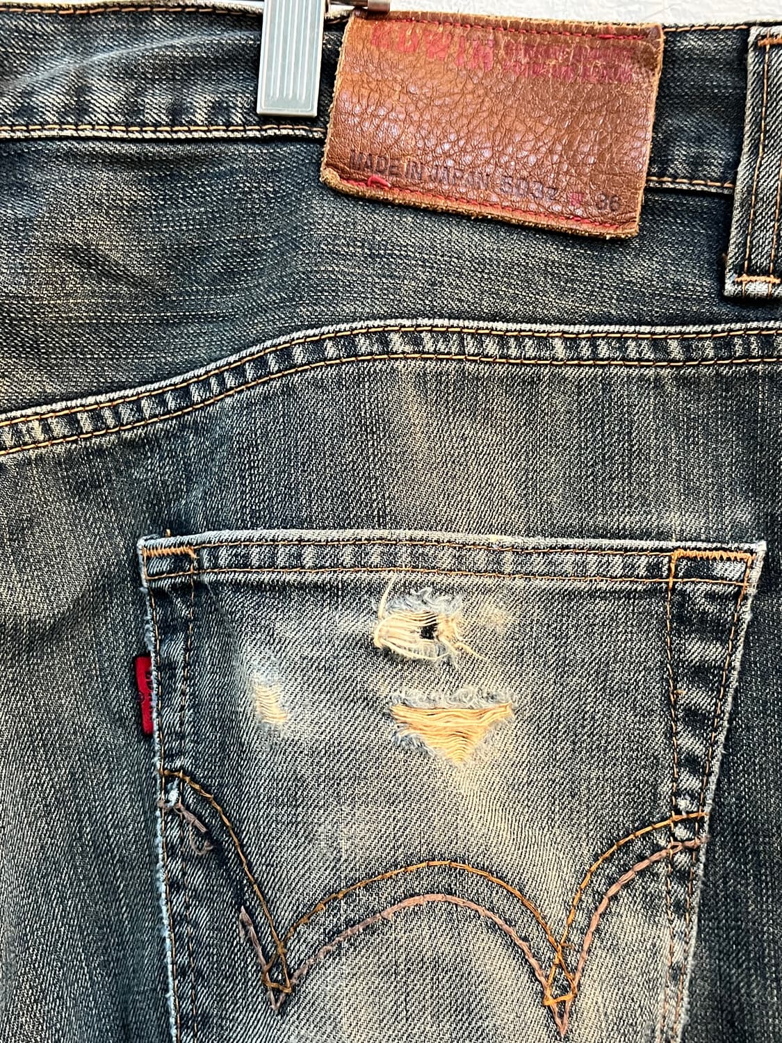 Edwin 503 Japan 워싱 데님 진 36 상품이미지10