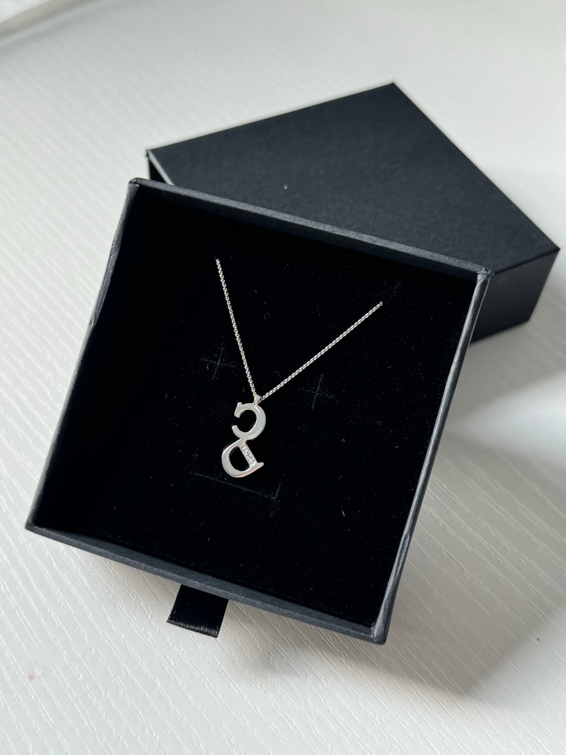 디올 Dior 빈티지 CD 로고 실버 목걸이 상품이미지2