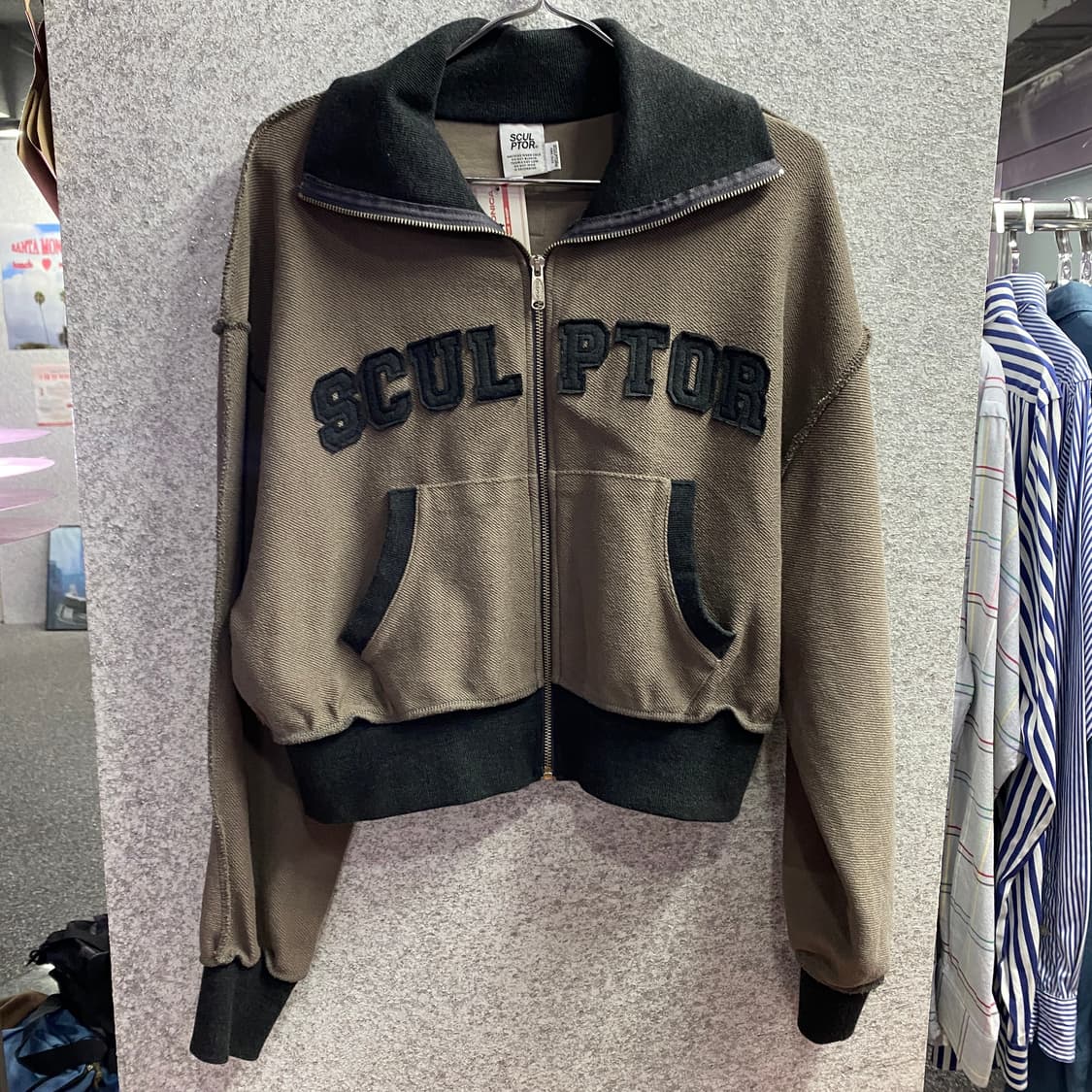 스컬프터 빅로고 디트로이트 투톤 집업 B4691 상품이미지2