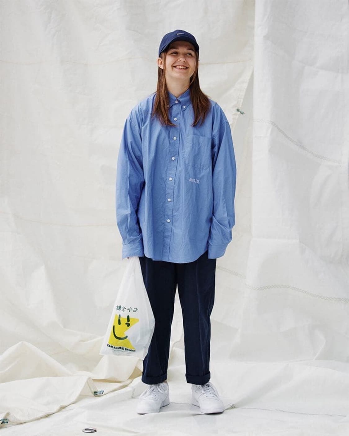 아키오 하세가와 AH.H 가토 농원 별주 블루 셔츠 상품이미지4