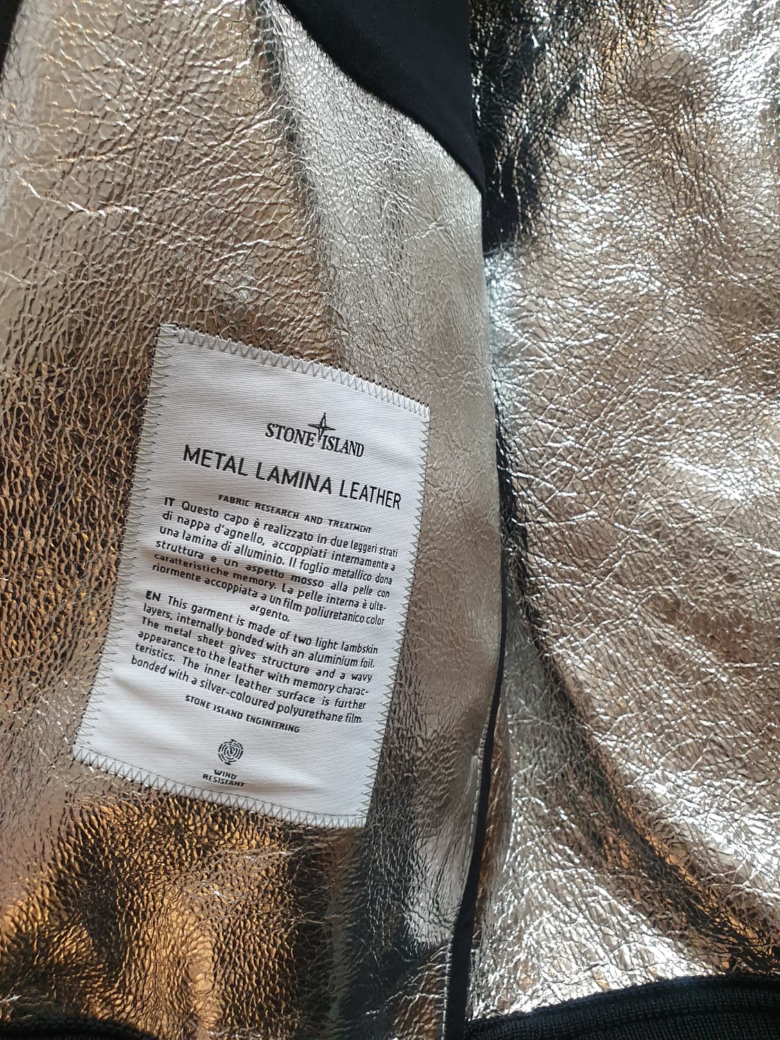 스톤아일랜드 메탈 라미나 레더 가죽자켓 상품이미지5