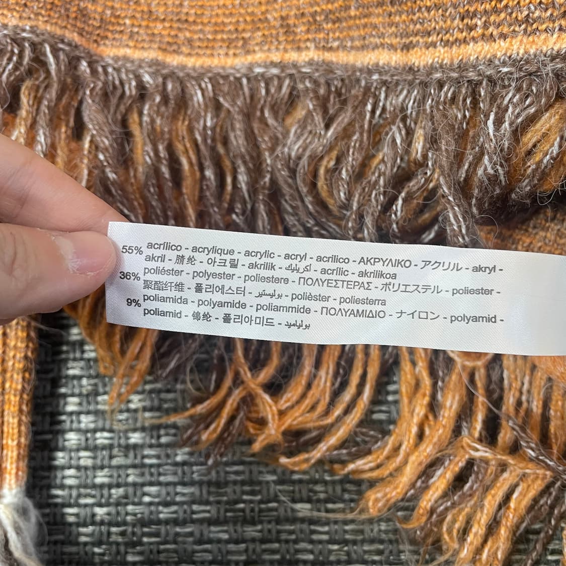 자라 오렌지 스트라이프 크롭 니트 상품이미지7