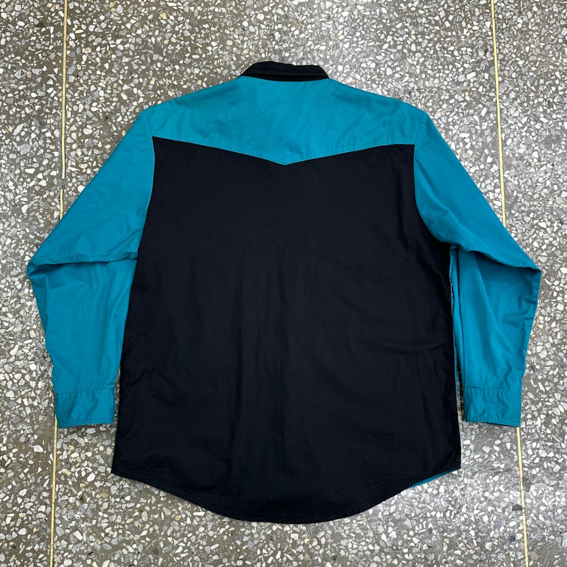 랭글러 라이트닝 컬러블록 웨스턴 셔츠 XL 상품이미지2