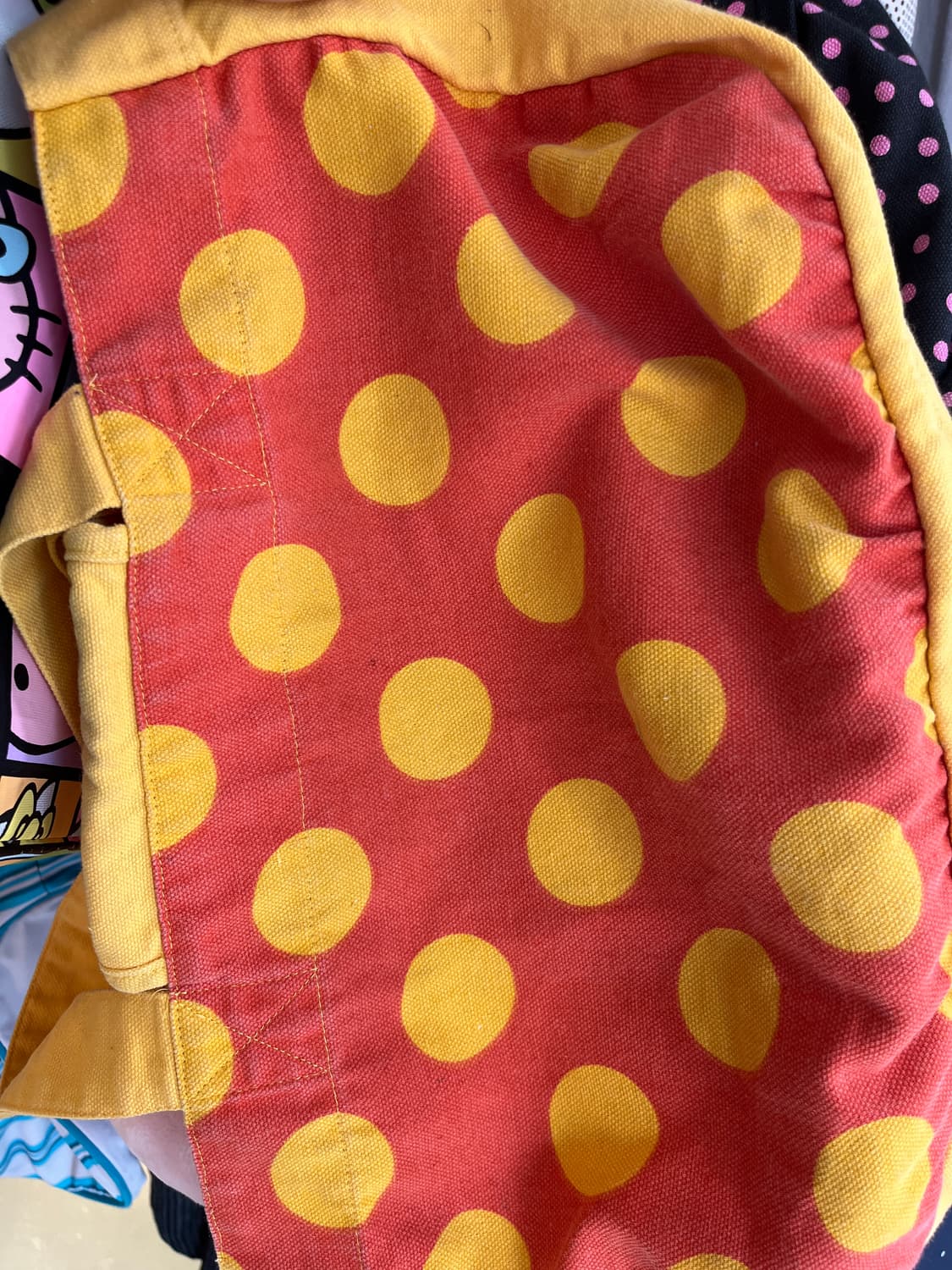 노랑 주황 도트 핸드백🤘🏻 상품이미지5