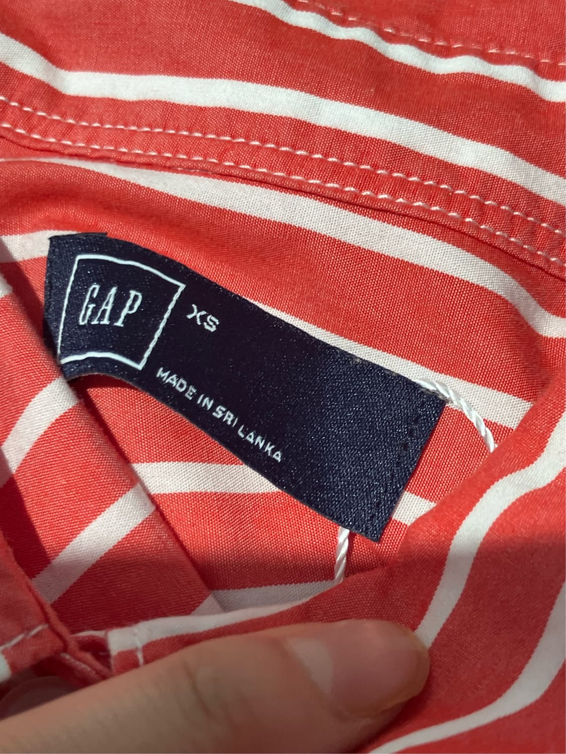 Gap 핑크 스트라이프 버튼 셔츠 XS 상품이미지5