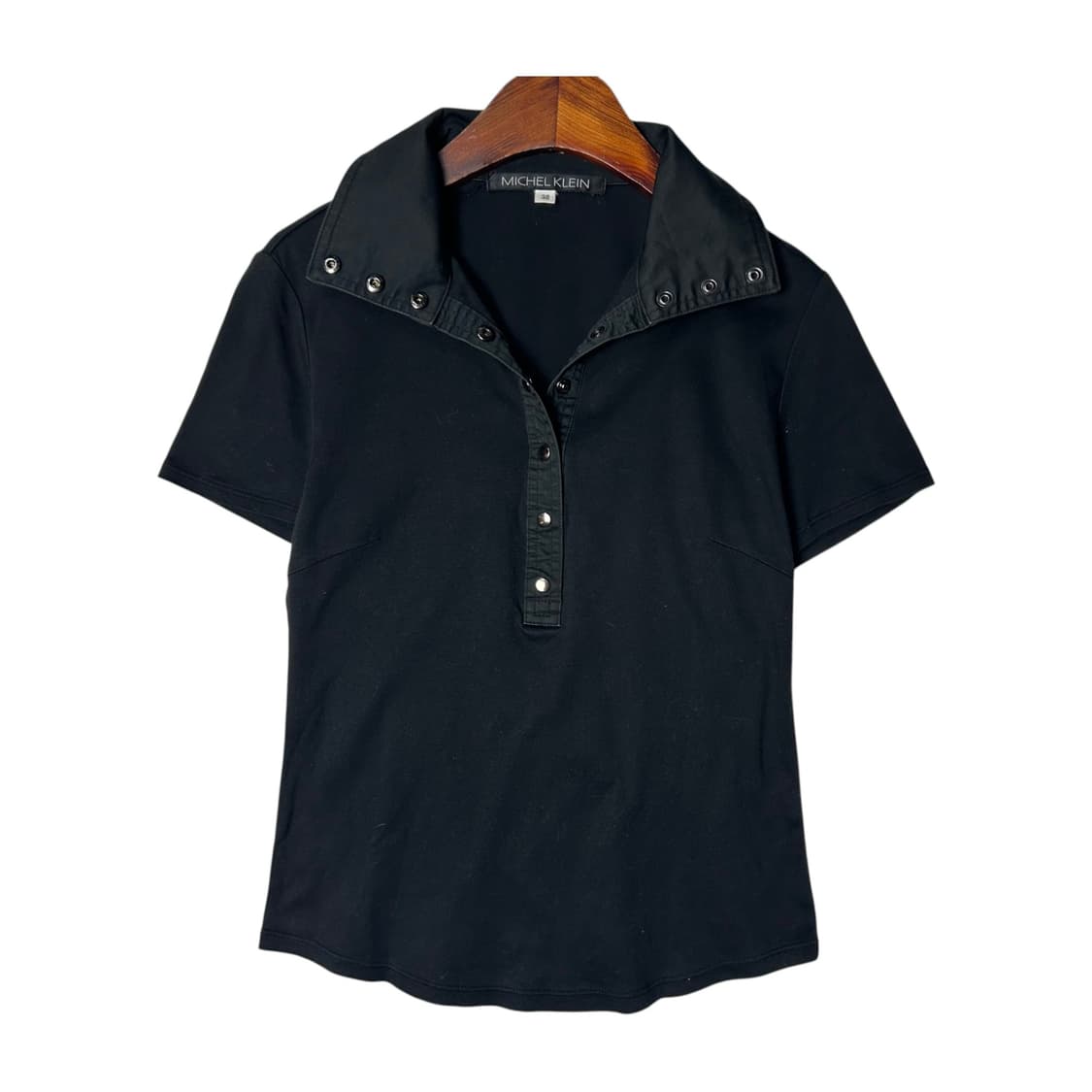 [MICHEL KLEIN] 빈티지 스냅카라 반팔티셔츠 상품이미지1