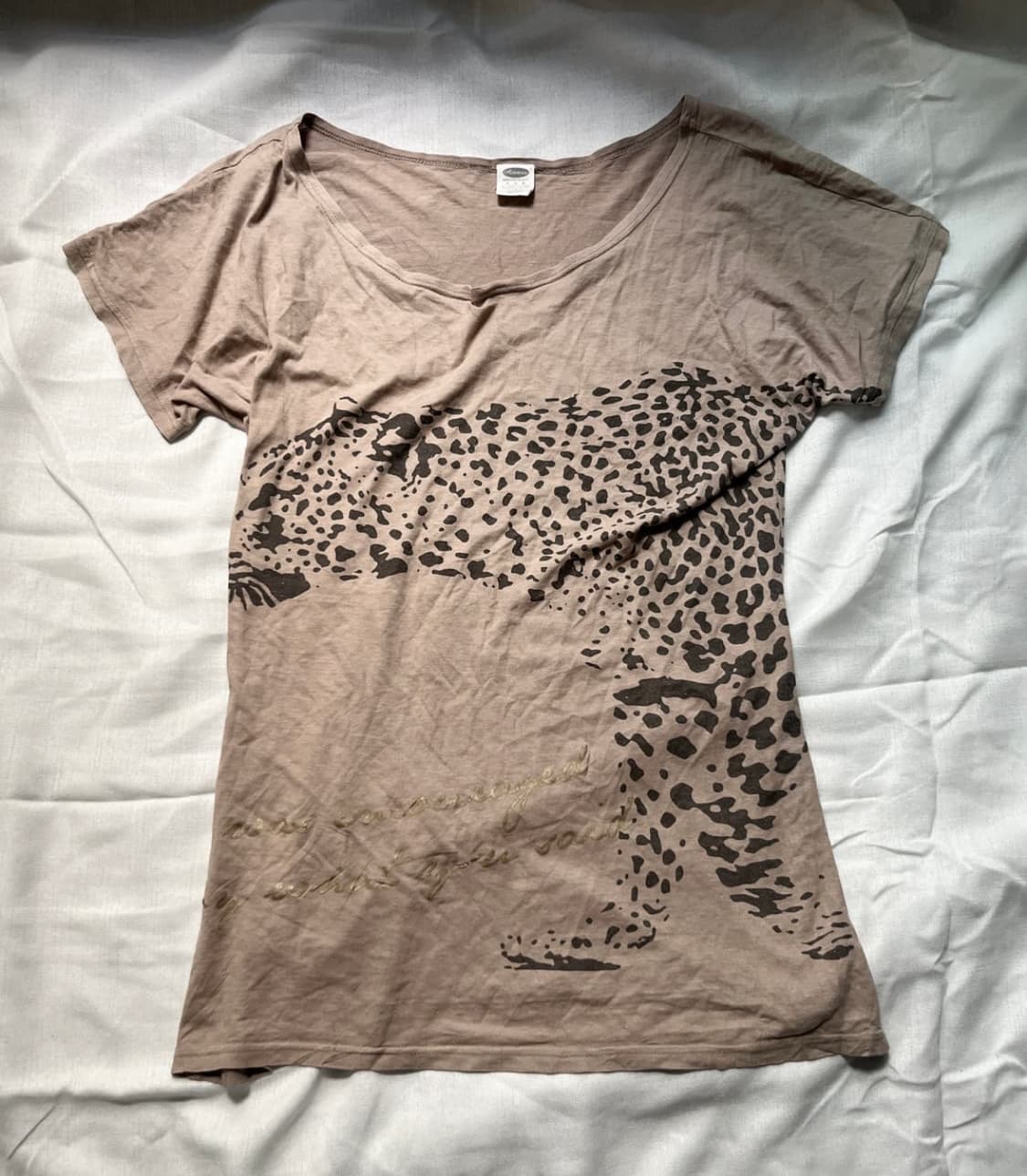 Leopard print slim t-shirt 상품이미지1