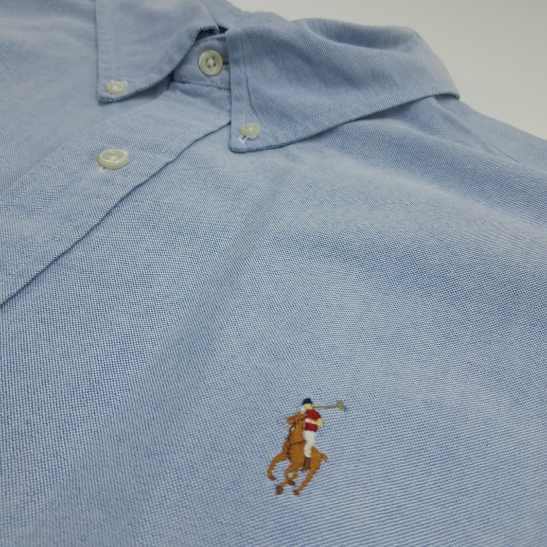 CN695 2XL 폴로 랄프로렌 클래식블루 긴팔 셔츠 남방 상품이미지5