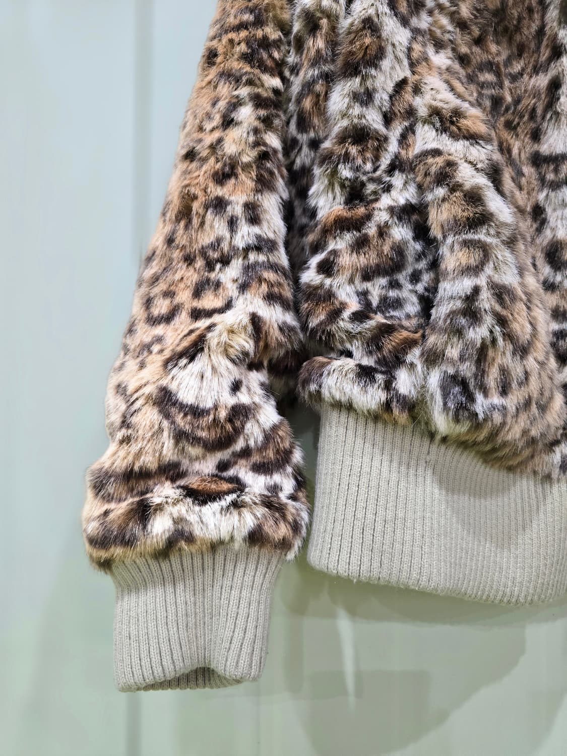 레오파드 퍼 숏 자켓 일본 빈티지 상품이미지6