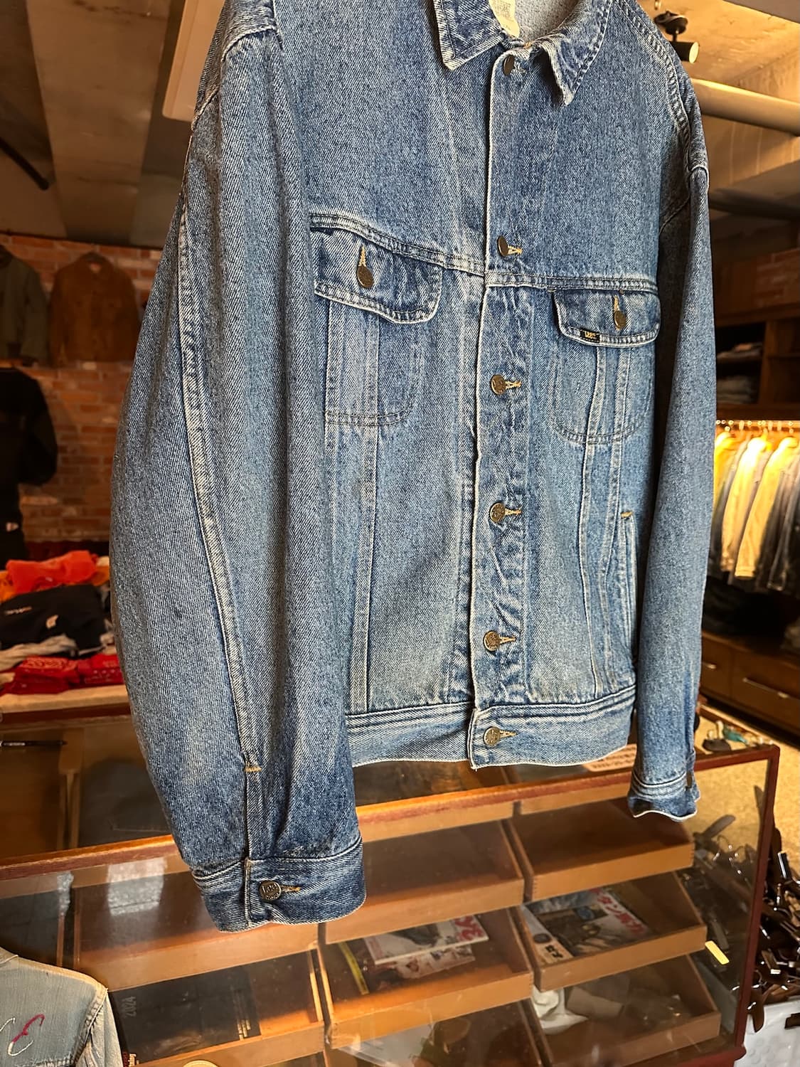 빅사이즈 90s LEE 빈티지 리 미키마우스 데님 트러커 자켓 상품이미지2