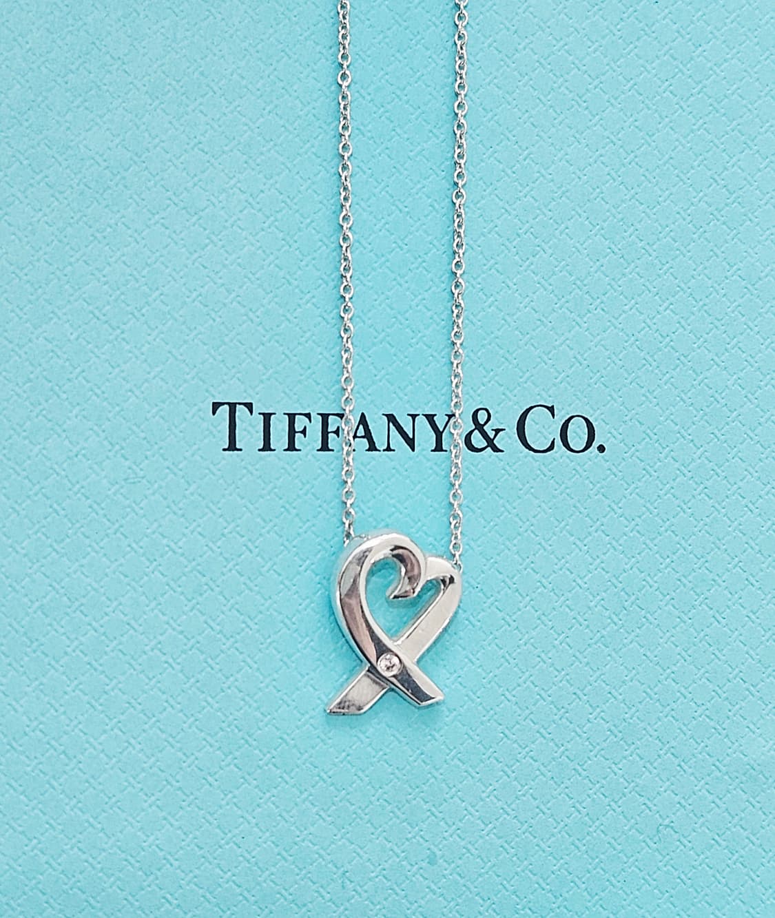[다이아버전] 티파니앤코 러빙하트 실버 목걸이 미사용급 풀세트 [정품] 상품이미지1