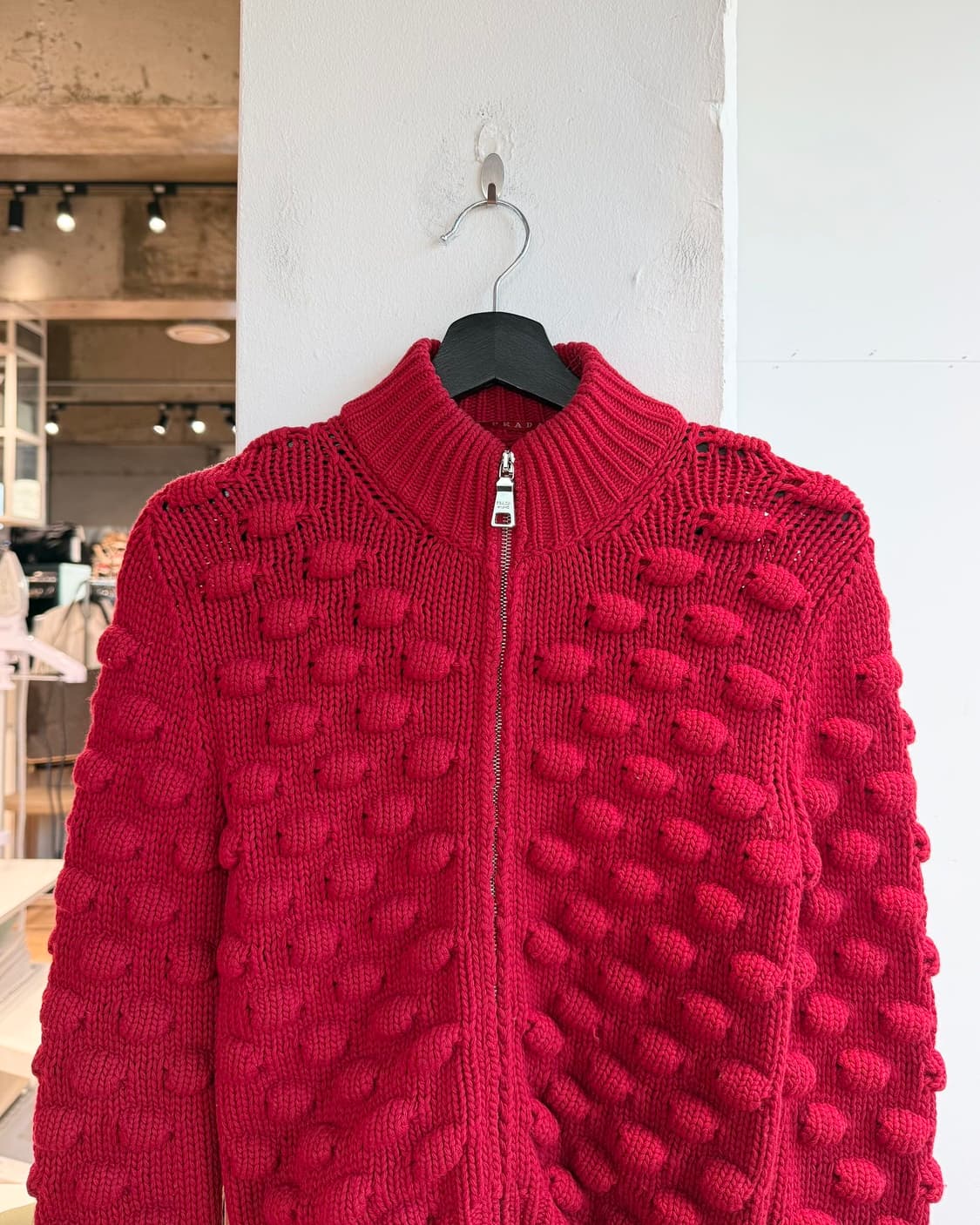 프라다 스포츠 레드 서클 니트 집업  상품이미지3