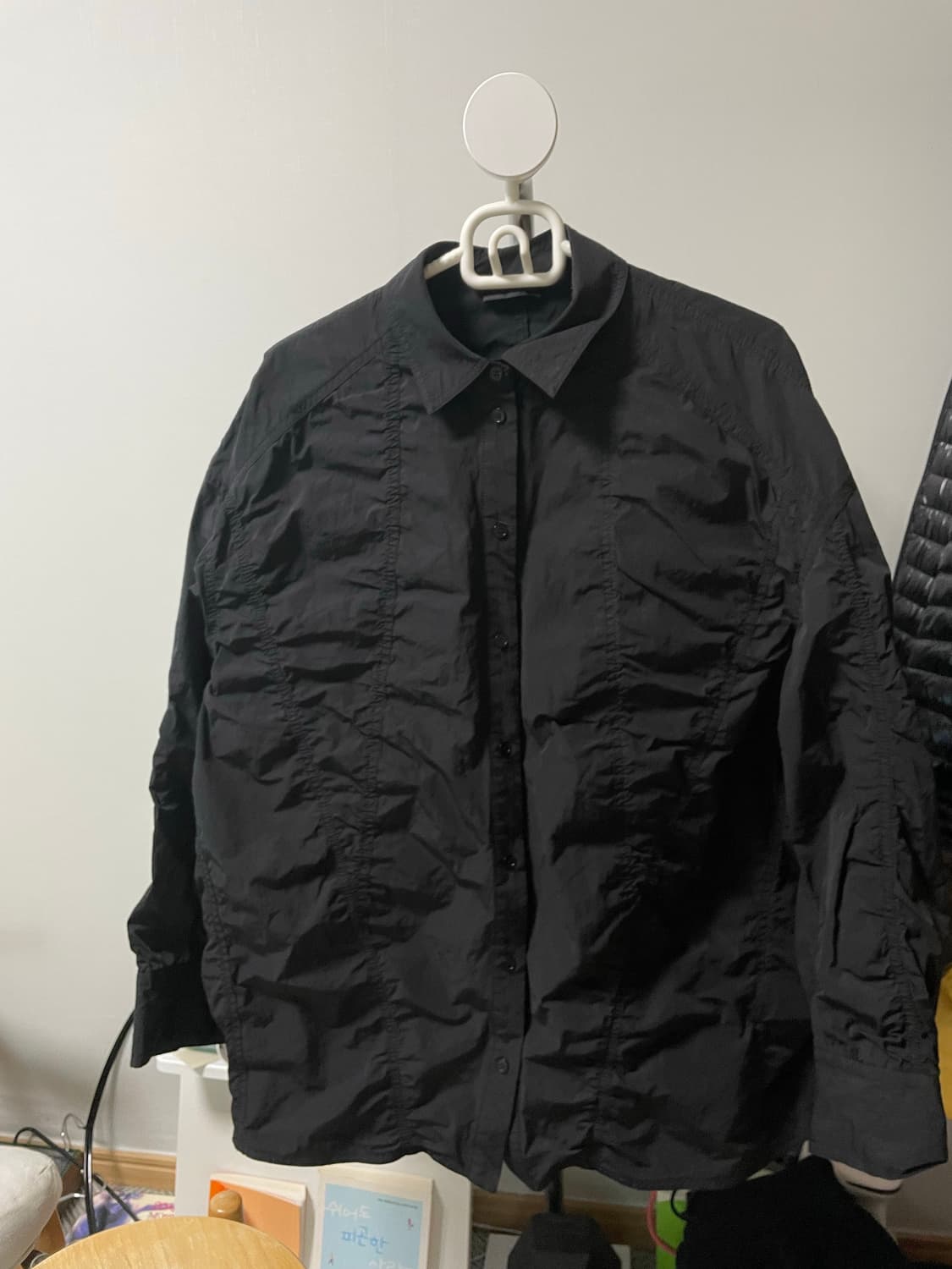 WE11DONE 웰던 블랙 셔링 셔츠 상품이미지1