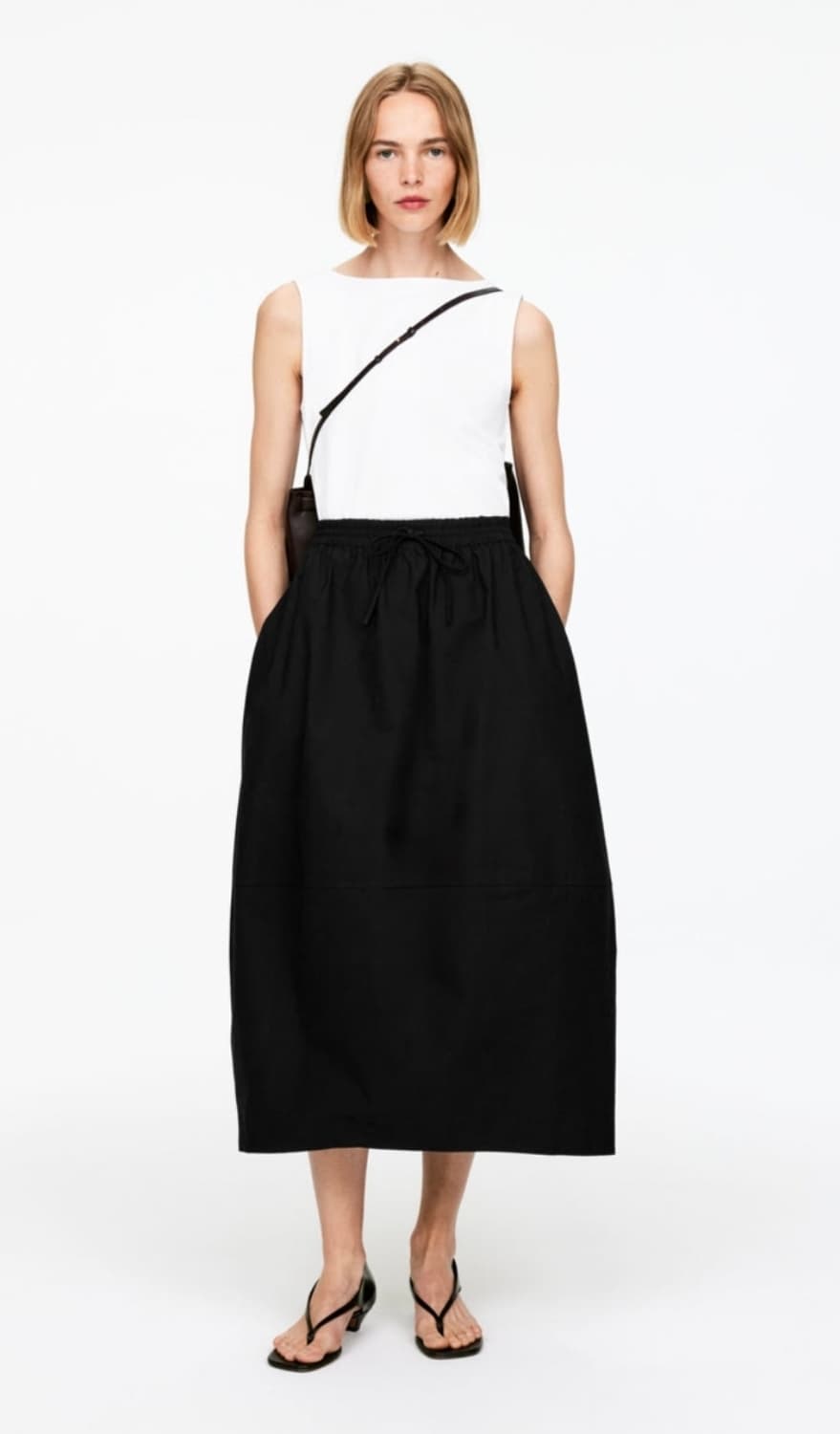 (40)arket 아르켓 코튼 미디 스커트 상품이미지2