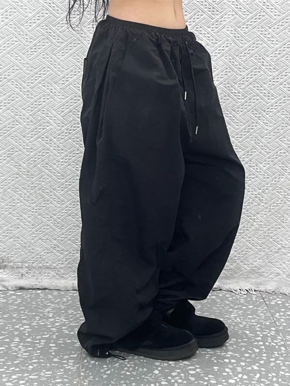 빈티지 캐주얼 스트릿 아방핏 빅 바람막이 트랙팬츠 F C09843 상품이미지1