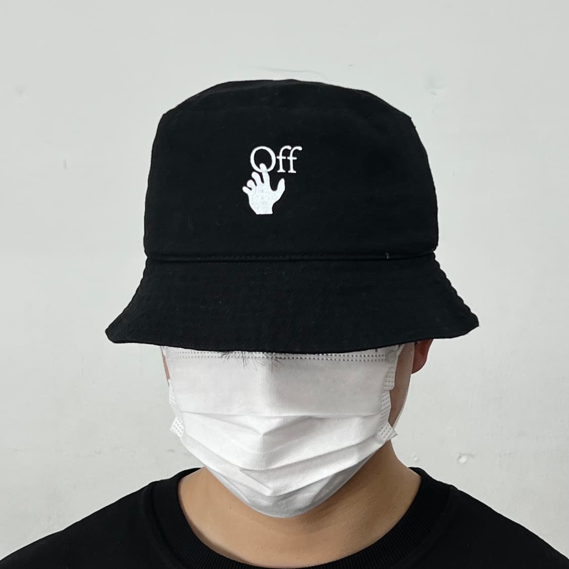 오프화이트 21ss 핸드 오프 버킷햇 블랙 상품이미지2
