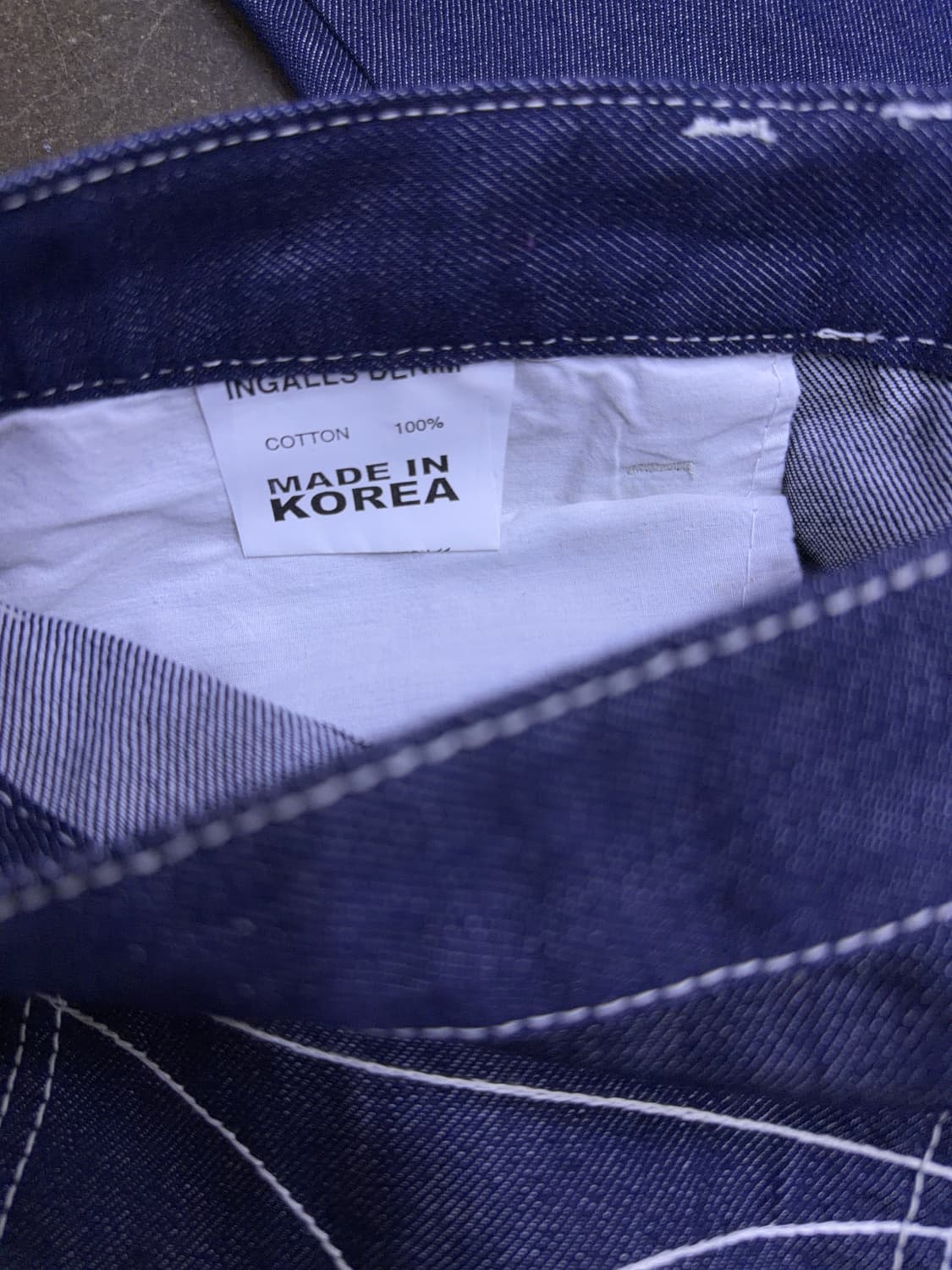 잉갈스 진스 와이드핏 딥인디고 데님팬츠 36 상품이미지9