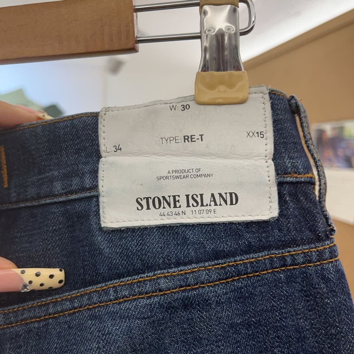 스톤 아일랜드 올드스쿨 빈티지 히든패치 데님팬츠 30인치 C09593 상품이미지5
