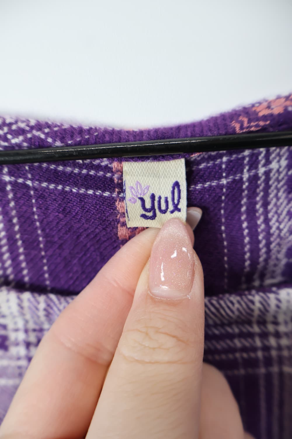 'Yul' Purple Ethnic Check Tunic Dress 상품이미지5