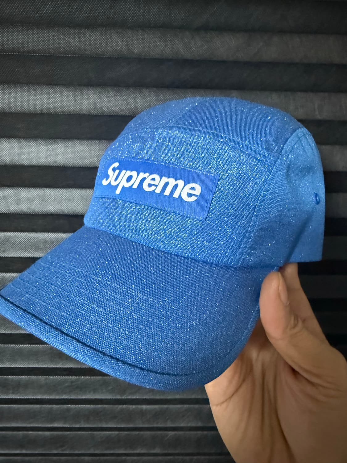 슈프림 글리터 코듀라 캠프캡 로얄블루 팝니다. 상품이미지4