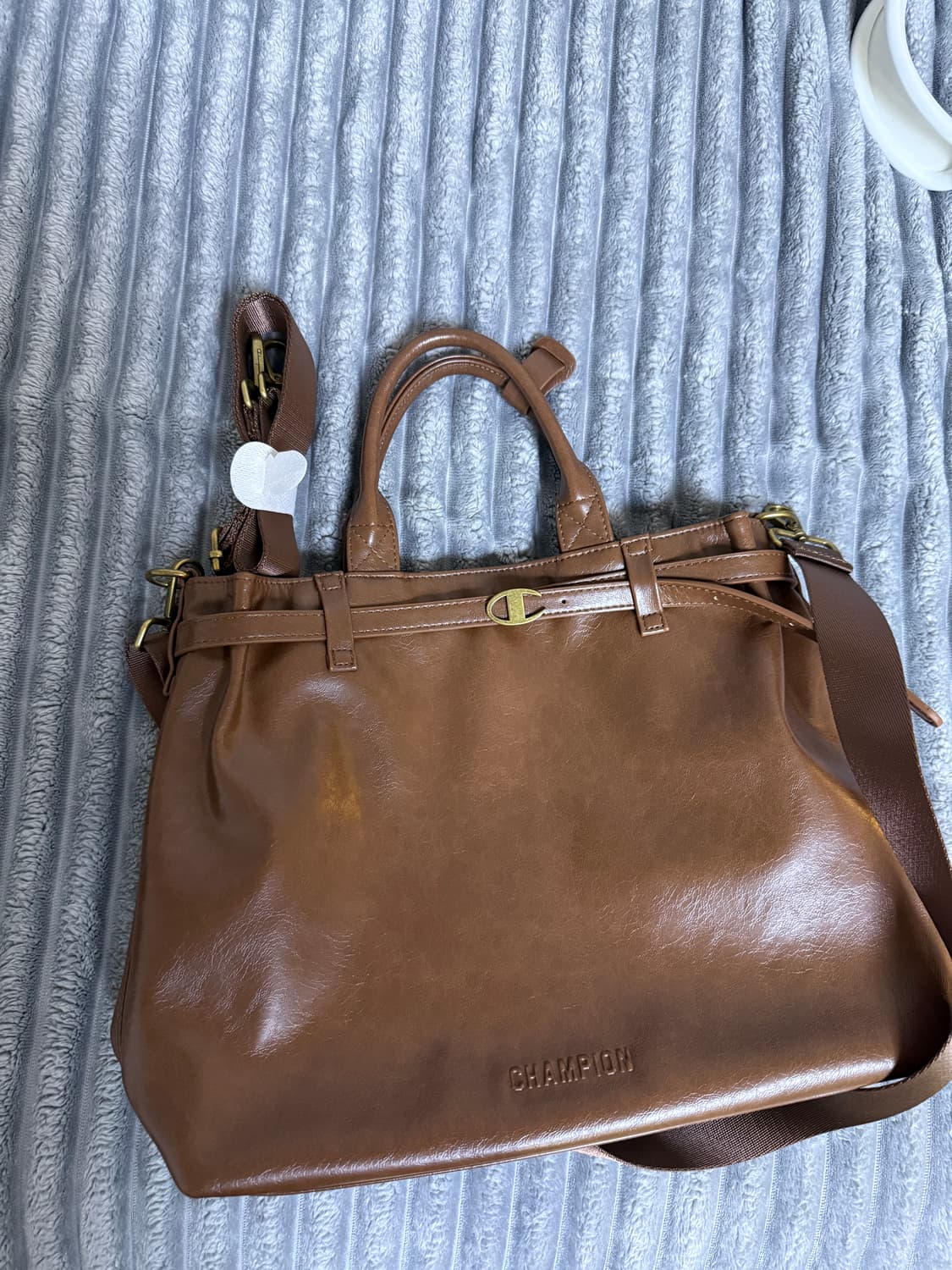 챔피온 26ss 토트백 브라운 상품이미지4