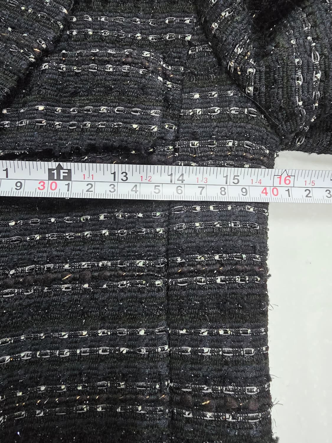 it MICHAA 트위드 블랙 롱 코트 상품이미지7