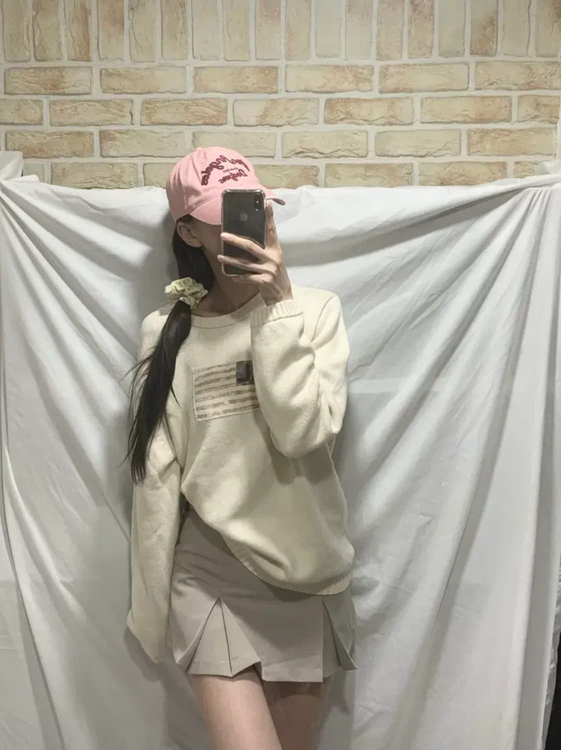 폴로성조기 니트,아이보리,L 상품이미지4