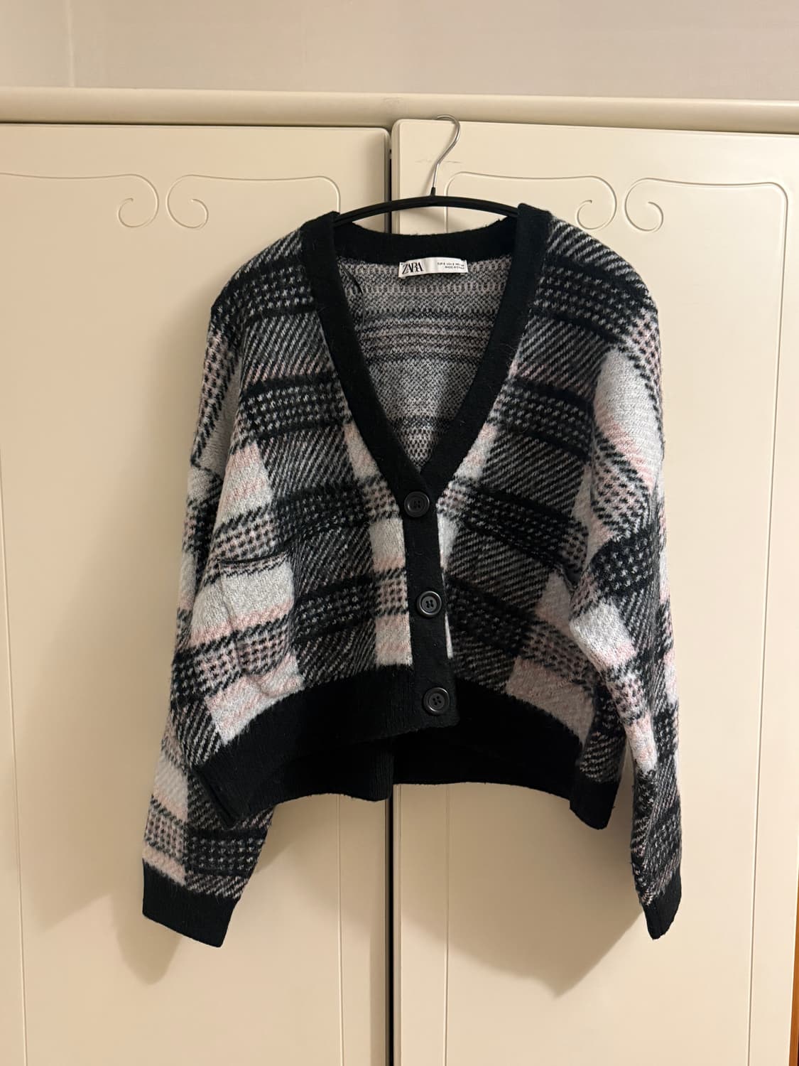 Zara 자라 체크 울 니트 가디건 상품이미지2