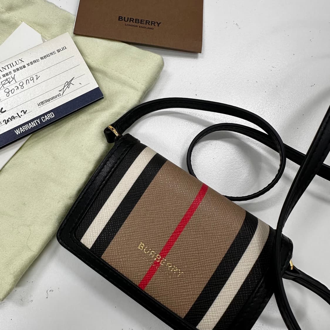 버버리 아이콘 스트라이프 여성 스트랩 크로스백 가방 상품이미지3