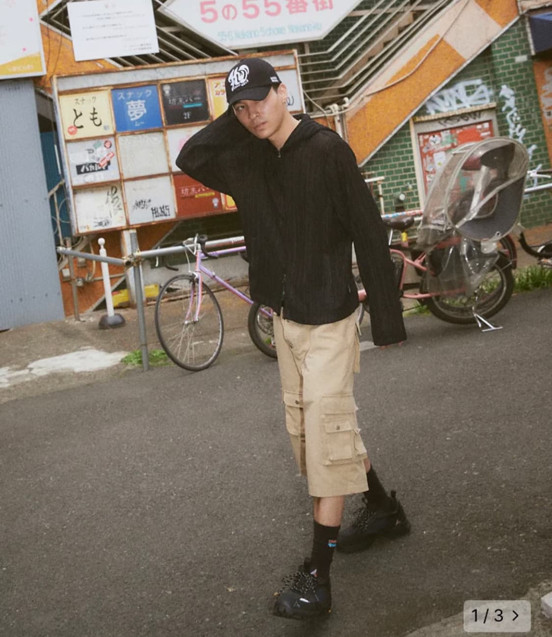 (M) 노우웨이브 멀티포켓 카고 버뮤다 팬츠 베이지 상품이미지3