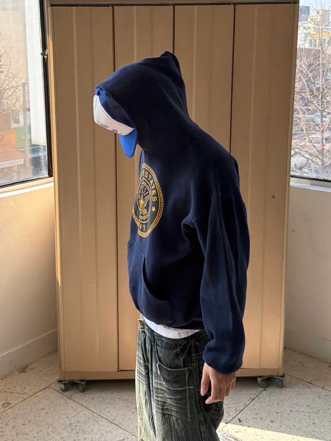 밀리터리 NAVY 후드티 네이비 상품이미지2