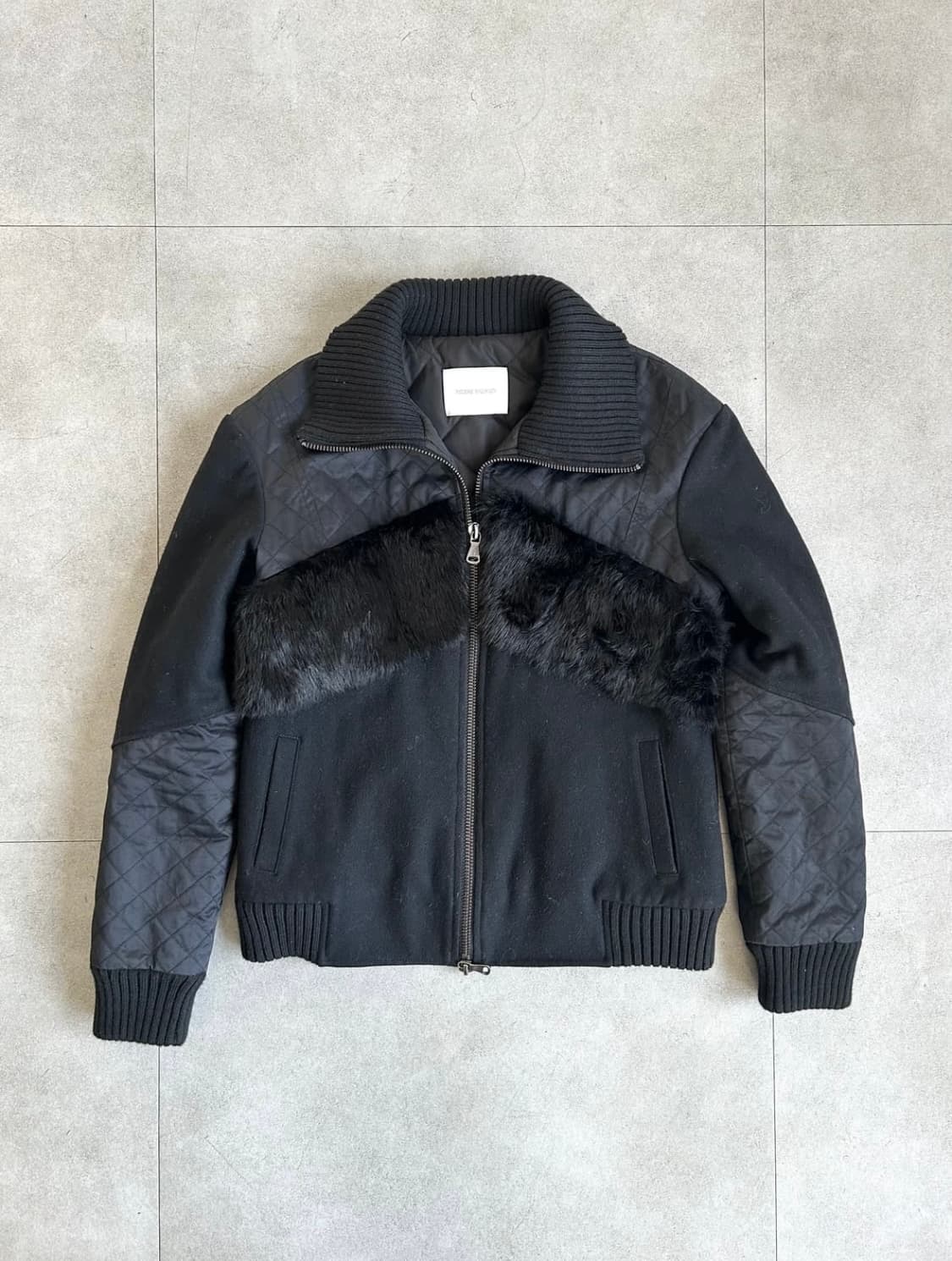 발망 퍼 하이넥 봄버 자켓 상품이미지6