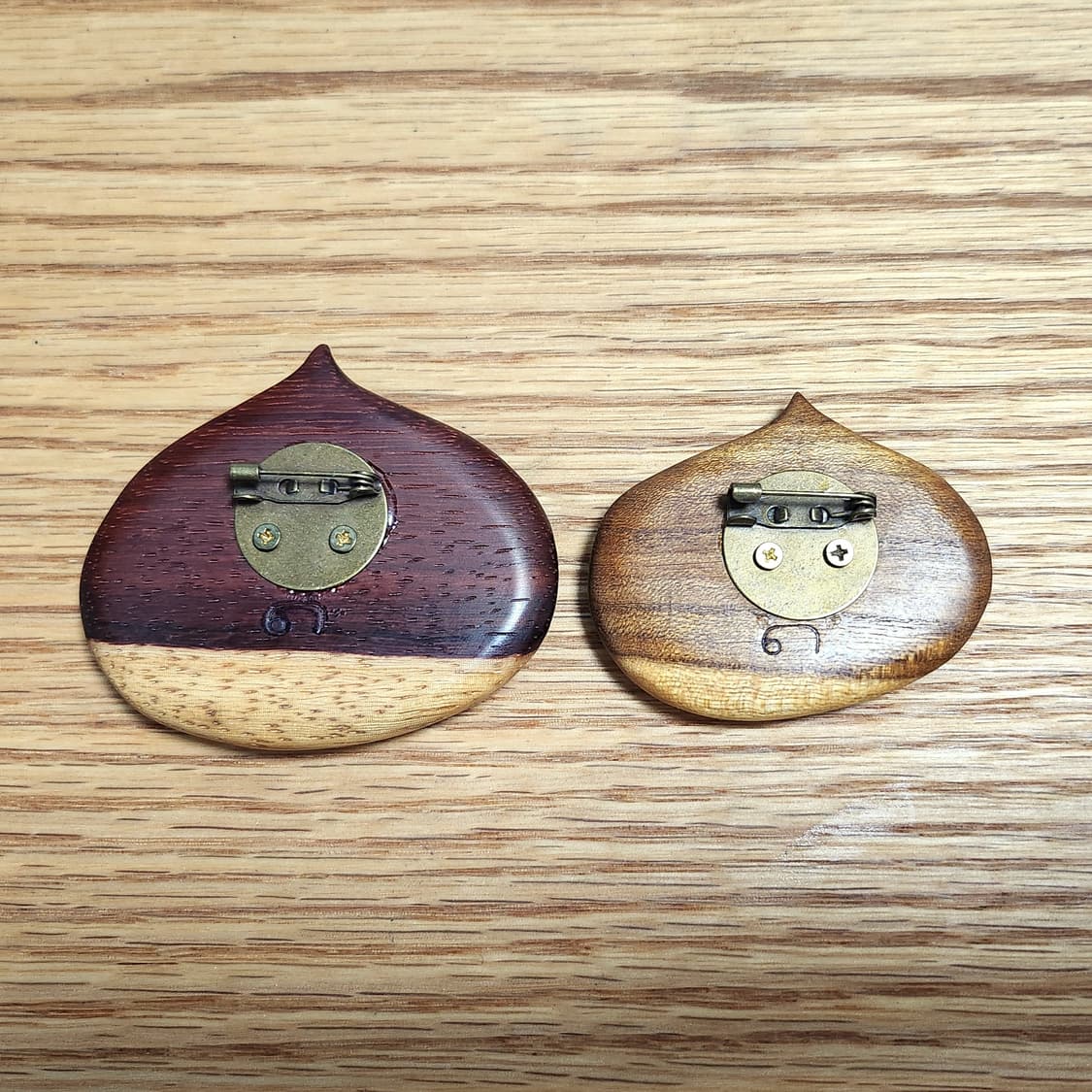 🌰가을분위기 원목 알밤브로치 세트🌰 (on wood 우드공방) 상품이미지5