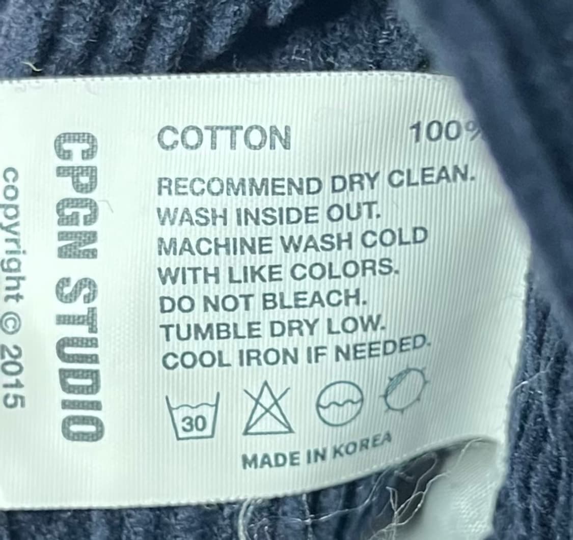 꼼파뇨 네이비 코듀로이 와이드 팬츠 상품이미지5