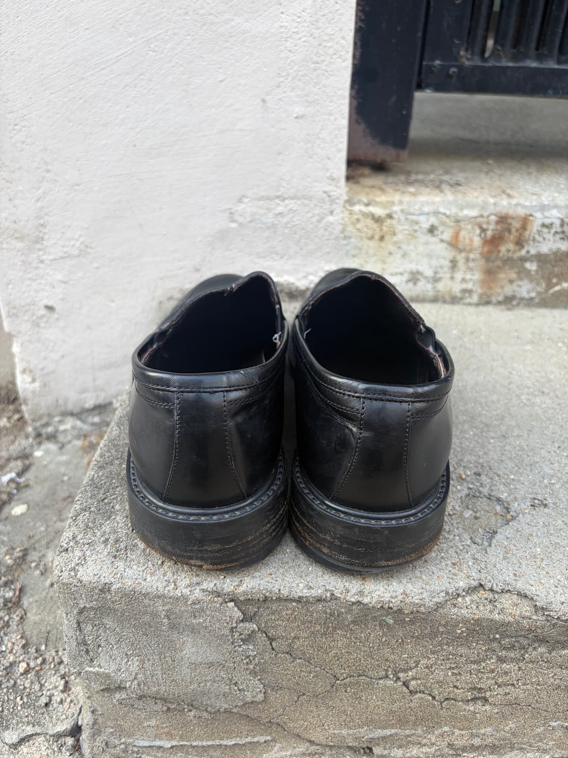 Bass 블랙 레더 슬립온 로퍼 250 상품이미지4