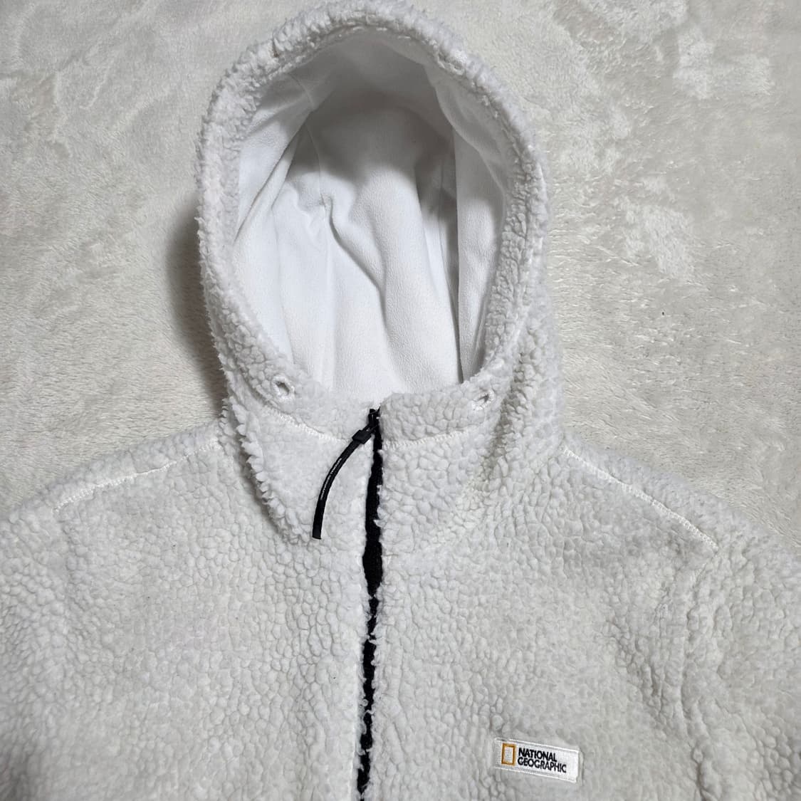 (XS)여성 내셔널지오그래픽 플리스 뽀글이 후드집업 상품이미지2