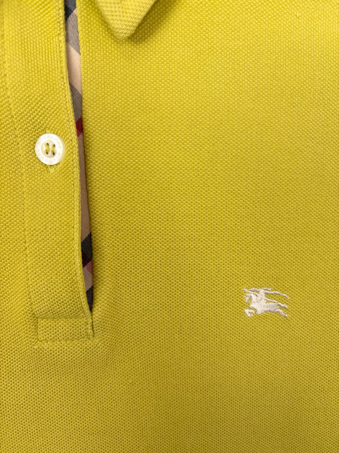 [M]BURBERRY버버리 여성 올리브그린 7부 카라 티셔츠 상품이미지7