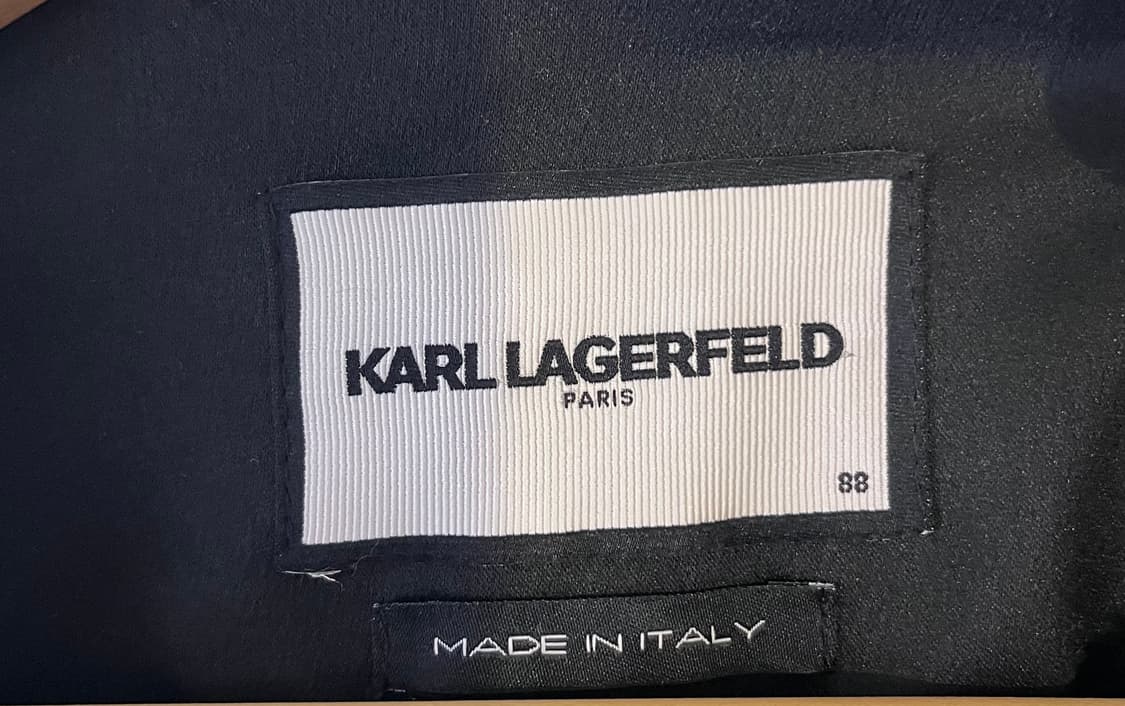 칼 라거펠트 트위드 노카라 코트 (이탈리아제) 상품이미지3